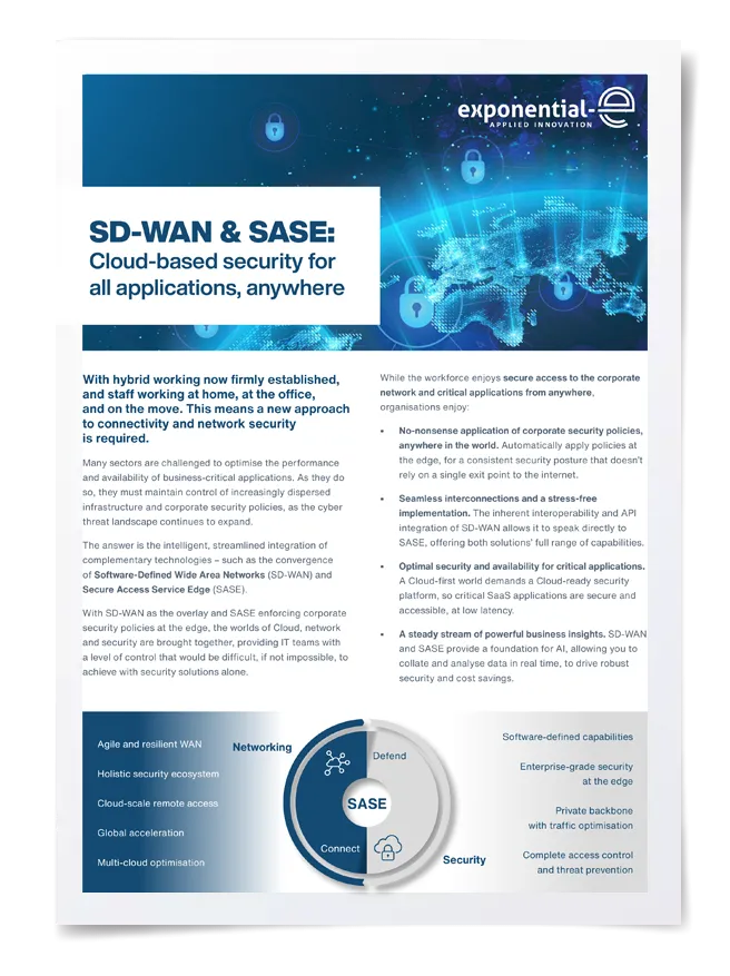 SD-WAN & SASE - Cloud-based security for all applications, anywhere. 