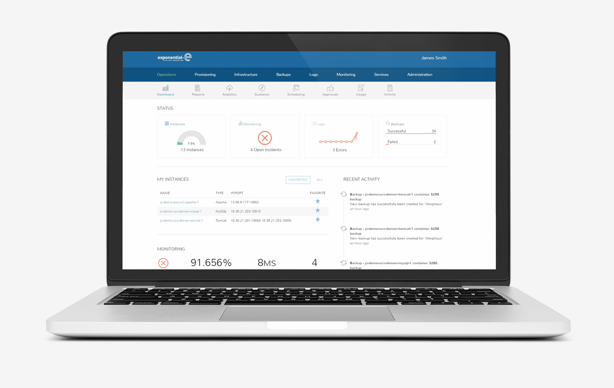 Exponential-e's Cloud Management Platform