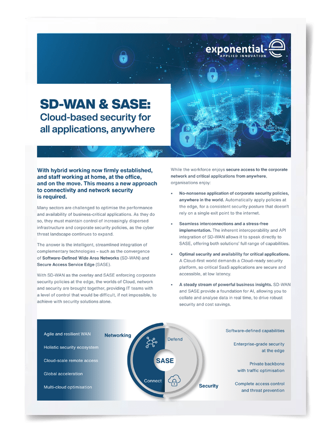 SD-WAN & SASE - Cloud-based security for all applications, anywhere. 